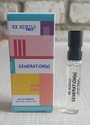 Generations, ex nihilo, пробник