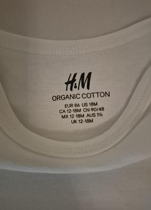 Боди h&amp;m на 12-18 месяцев, 80-86 см 2