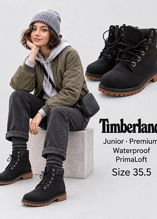 Кожаные ботинки timberland premium waterproof primaloft, размер 35,5