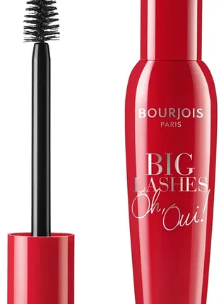 Туш для вій буржуа bourjois big lashes oh oui mascara чорна, для об'єму, лікування та розділення вій