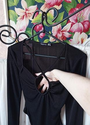 Стильне чорне боді boohoo. 3