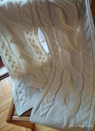 Шарф blarney woollen mills з вовни меріноса, молочний, 160х35 см