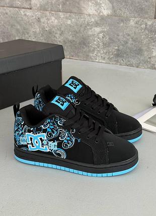 Кросівки dc court graffik black blue sabbath pixie