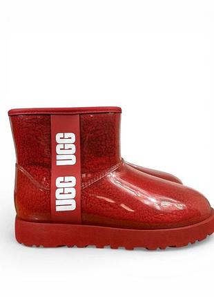 Уггі жіночі ugg classic clear mini червоні, розмір 37