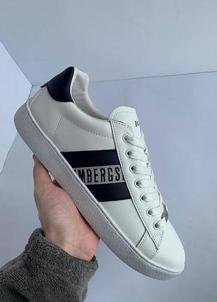 Кеди чоловічі dirk bikkembergs білі з чорним, розмір 44-44.5