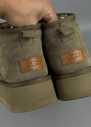 Ugg australia classic ultra mini platform ботинки черевики сапоги угги дутики кросівки кроссовки зимние зимові замша чоловічі жіночі взуття обувь угг 6