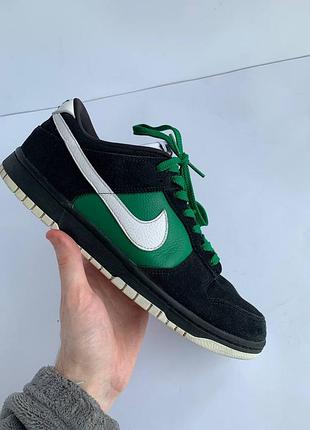 Кросівки чоловічі nike dunk low by you чорно-зелені