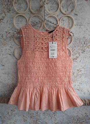 Блуза топ zara котон