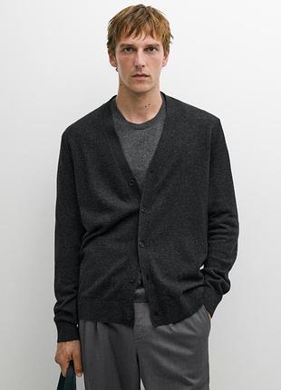 Кардиган від британського бренду charles tyrwhitt зі 100% мериносової вовни (merino wool), l