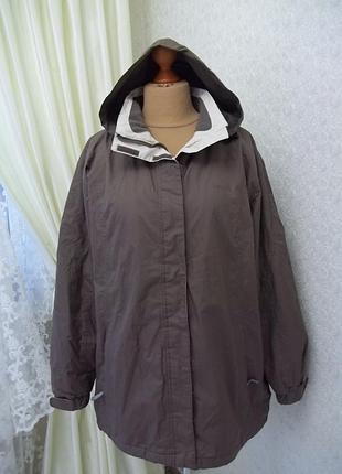 ( 3xl - 52 / 54 р ) женская куртка дождевик на флисе и синтепоне regatta hydrafort батал водонепроницаемая б / у