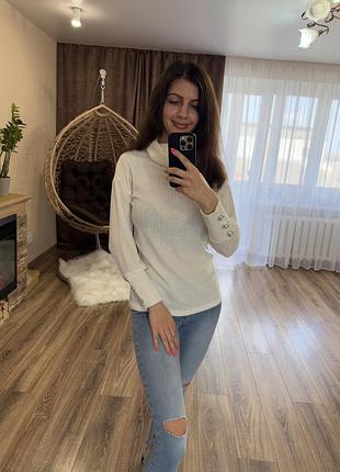 Біла блуза блузка кофточка нова гольфик