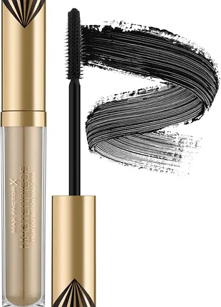 Туш для вій max factor masterpiece high definition mascara чорна, подовжуюча, для об'єму максфактор