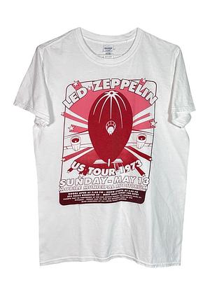 Футболка чоловіча мерч led zeppelin біла розмір m