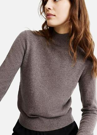 Кашемировый свитер f&amp;f premium pure cashmere high neck jumper in brown