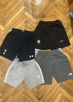 Шорти the north face, adidas, фк шахтар, under armour (tottenham hotspur)