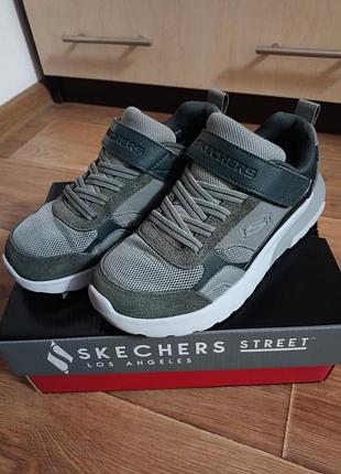 Кросівки для хлопчика skechers сірі 36 розмір