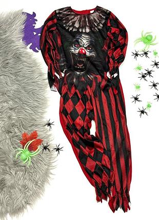 Карнавальный костюм злой клоун, арлекин, пеннивайз на halloween tu 5-6 лет