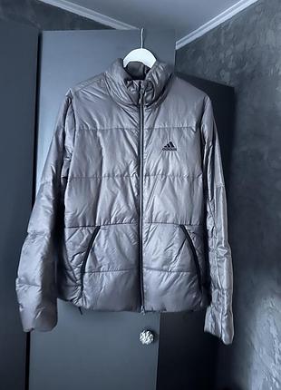 Пуховик чоловічий adidas сірий розмір m