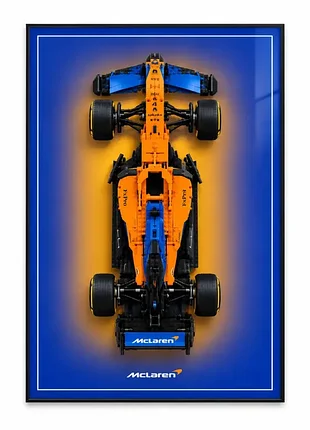 Настінна led рамка-підставка з підсвіткою для конструктора lego technic mclaren formula 1