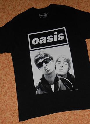 Футболка oasis/noel & liam boxed photo/рок мерч