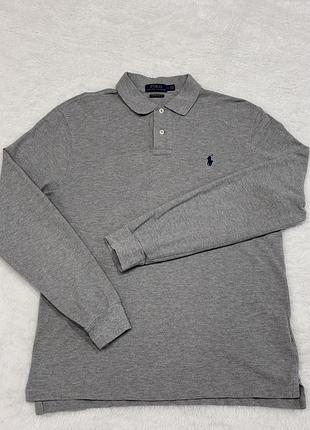Лонгслів  polo ralph lauren custom slim fit l оригінальний лонгслів поло з довгим рукавом