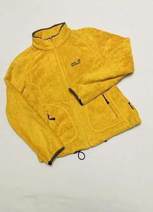 Флисовая кофта / куртка jack wolfskin nanuk  (флис шеpпа, тедди),  красивая женская м л размер