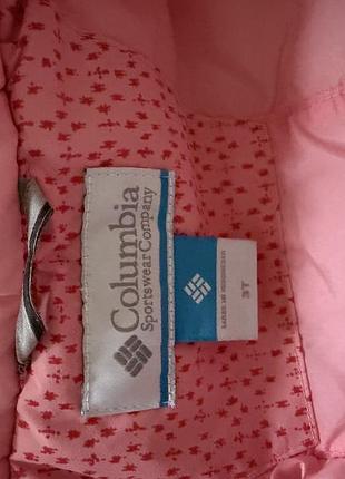 Куртка для дівчинки columbia рожева, розмір 3t