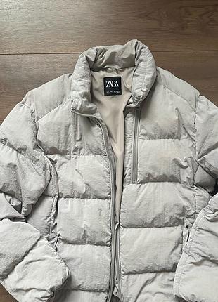 Куртка zara зимова сіра
