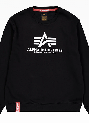 Черный свитшот alpha industries, m
