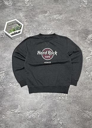 Світшот hard rock cafe оригінал сірий чоловічий джемпер хард рок кофта венеція база