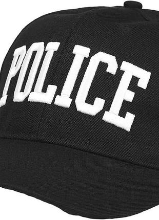 Стильная черная бейсболка с надписью «police», новое состояние.  ✨ характеристики: • цвет: черный • материал: текстиль