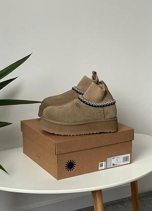 Угги уггі угг ugg tasman platform sock khaki 3
