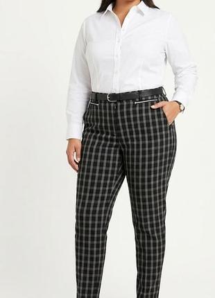 Женские стрейчевые брюки в клетку,бренду new look, размер l,xl.