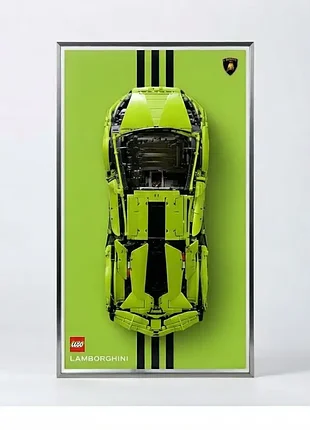Настенная led рамка-подставка с подсветкой для конструктора lego technic lamborghini sián