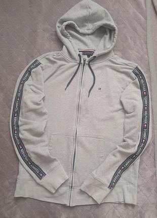 Чоловіче худі tommy hilfiger на блискавці, сіре