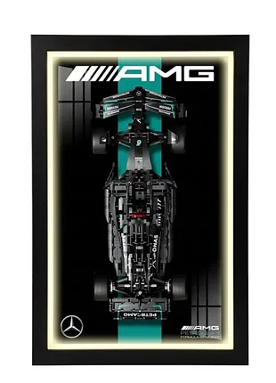 Настінна led рамка-підставка з підсвіткою для конструктора lego technic mercedes-amg f1