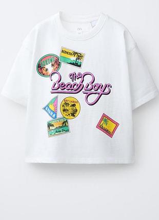 Белая футболка оверсайз zara kids размер 140