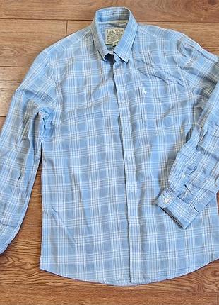 Сорочка чоловіча jack wills в клітинку, блакитно-біла, розмір м