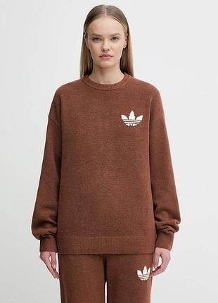 Светр жіночий adidas originals athletic dept knitted kf2340 коричневий