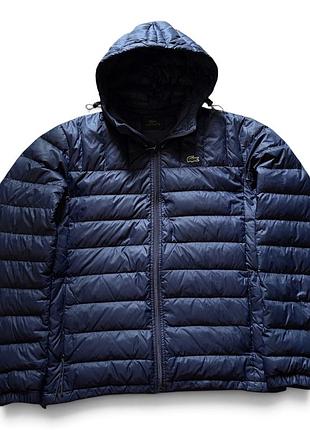 Чоловічий пуховик lacoste синій розмір 52 (m-l)