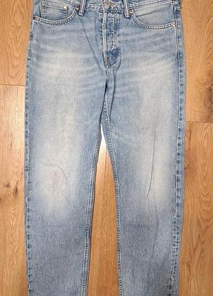 Джинсы мужские relaxed синие прямые h&amp;m, размер l