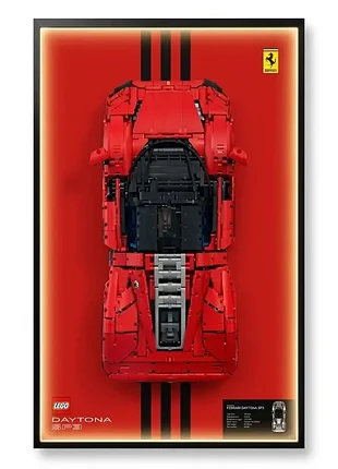 Настенная рамка-подставка для конструктора lego technic ferrari daytona sp3