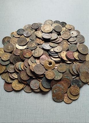 Монеты ссср дореформы 1924-57, 300 шт коп на эксперименты.