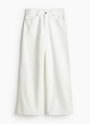 Джинсы кремовые h&amp;m 36 широкие молочные