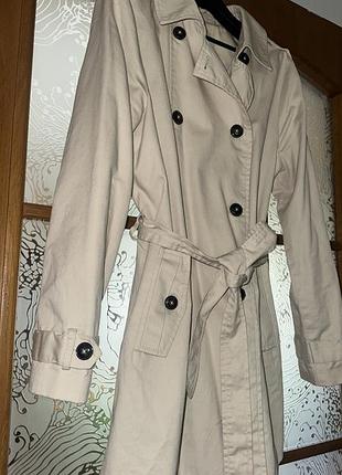 Плащ жіночий zara бежевий, розмір xxs, зріст 152 см