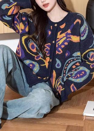 Shein невероятно мягкая теплая акцентная кофта кардиган с изысканными пуговицами р.xl-xl