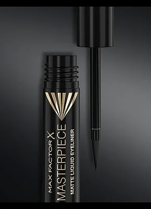 Нова стійка рідка підводка для очей max factor masterpiece matte liquid eyeliner чорна, сіра та коричнева 3