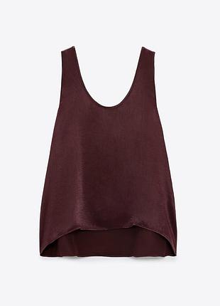 Сатиновий топ майка zara