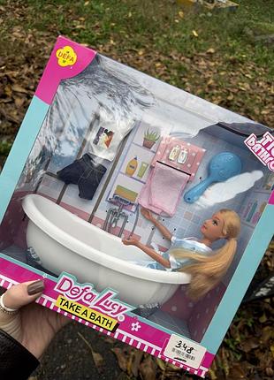 Ляльковий набір для дівчинки defa lucy take a bath з лялькою, ванною та аксесуарами