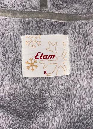 🩶 серая кофта | etam | на молнии | с капюшоном | s 4